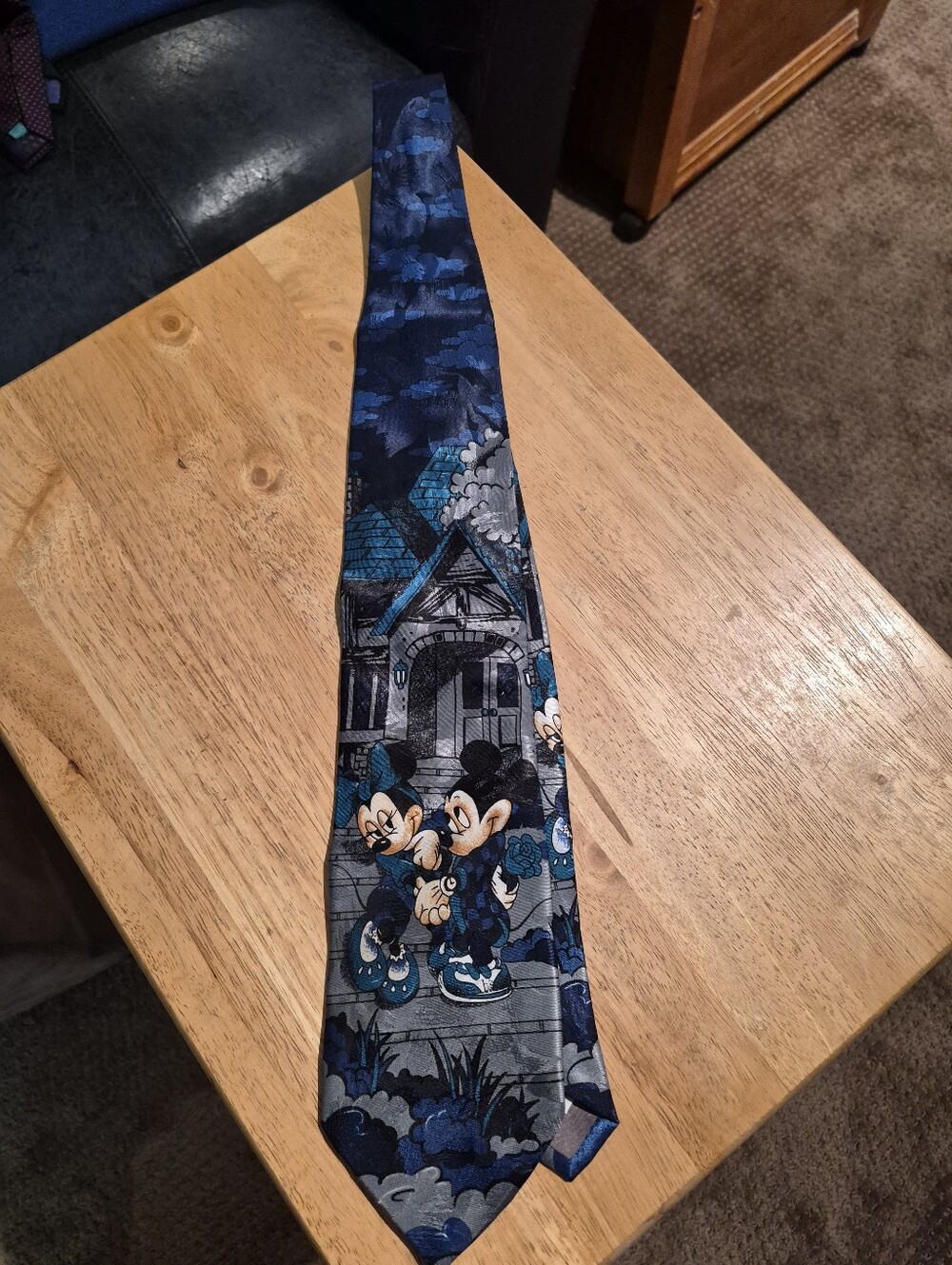 Vintage 90s Disney Mickey Mouse Haunted Mansion Tie